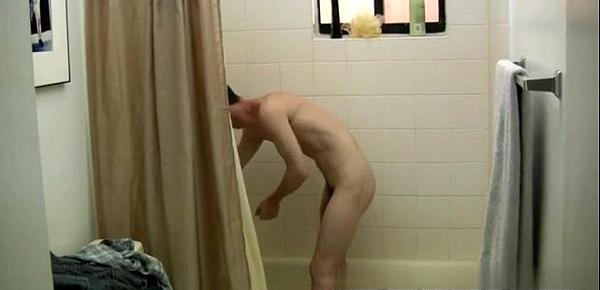  Gay guys in football socks cum Once the shower is   over, he dries